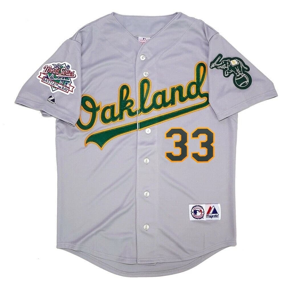 Jose Canseco Oakland Athletics 1989 World Series Grey Road Men's Jersey