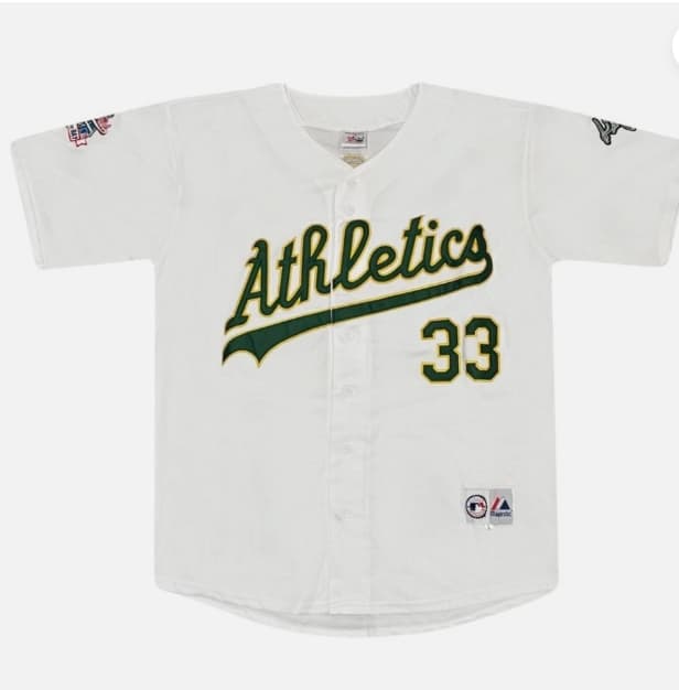 Jose Canseco Oakland Athletics 1989 World Series Home White Jersey Men's