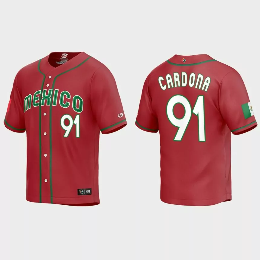 Jose Cardona Mexico Baseball 2023 World Baseball Classic Replica Jersey – Red