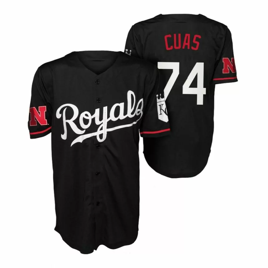 Jose Cuas Kansas City Royals Huskers Night Jersey – Black