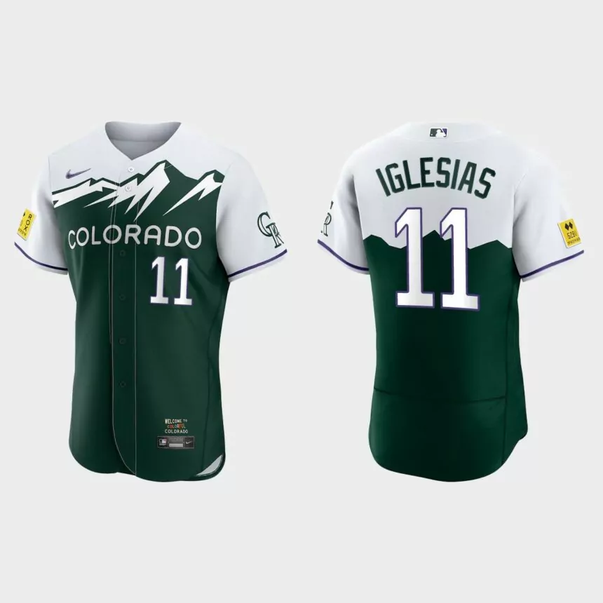 Jose Iglesias Colorado Rockies 2022 City Connect Authentic Jersey – Green