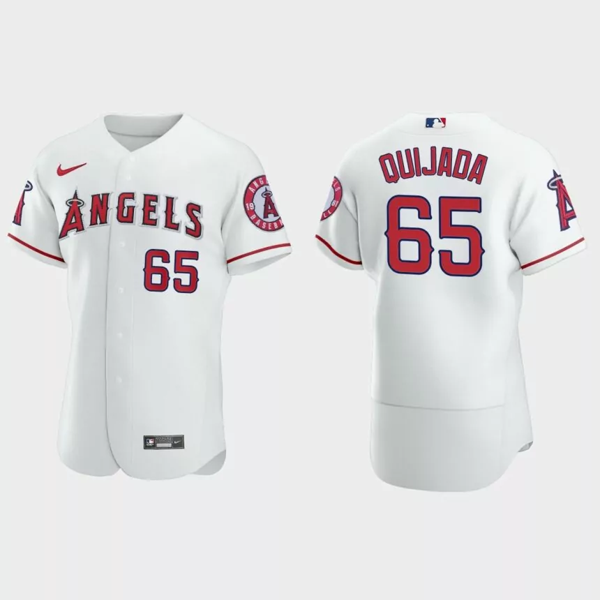 Jose Quijada Los Angeles Angels Authentic Home Jersey – White