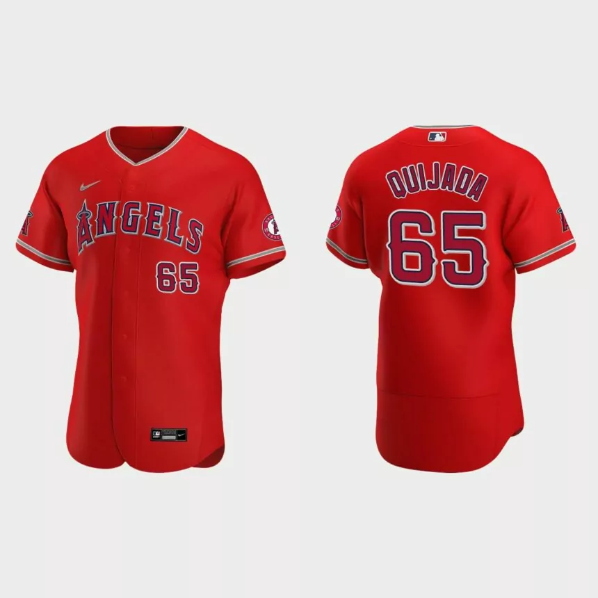 Jose Quijada Los Angeles Angels Authentic Jersey – Red