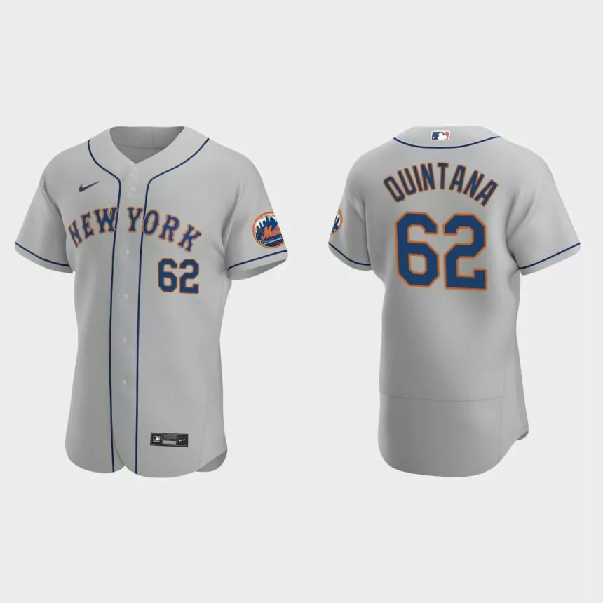 Jose Quintana New York Mets Authentic Road Jersey – Gray