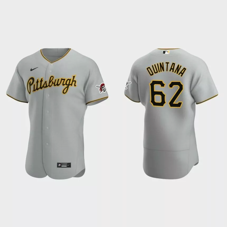 Jose Quintana Pittsburgh Pirates Authentic Road Jersey – Gray