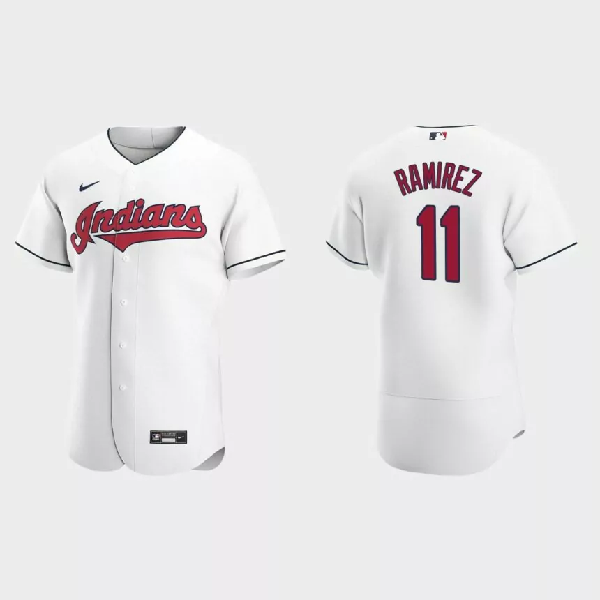 Jose Ramirez #11 Cleveland Indians White Authentic 2020 Home Jersey
