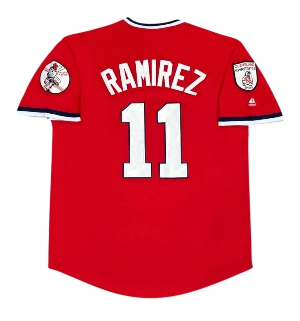 Jose Ramirez 1976 Cleveland Indians Cooperstown Red Jersey