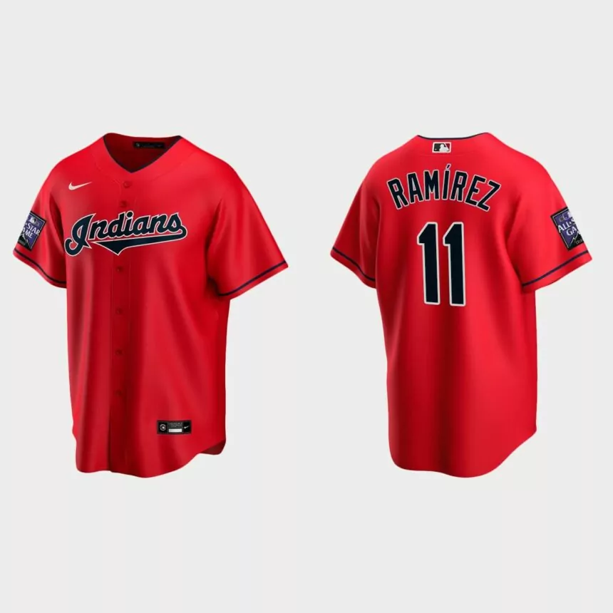 Jose Ramirez Cleveland Indians 2021 All-Star Game Alternate Replica Jersey – Red