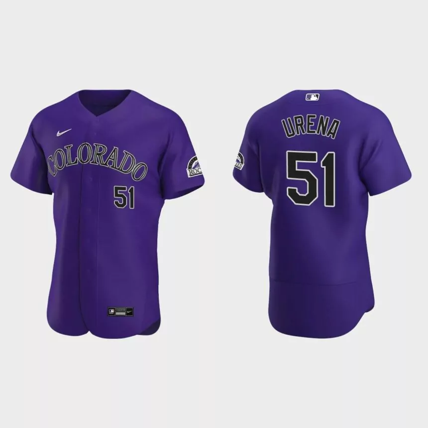 Jose Urena Colorado Rockies Authentic Alternate Jersey – Purple