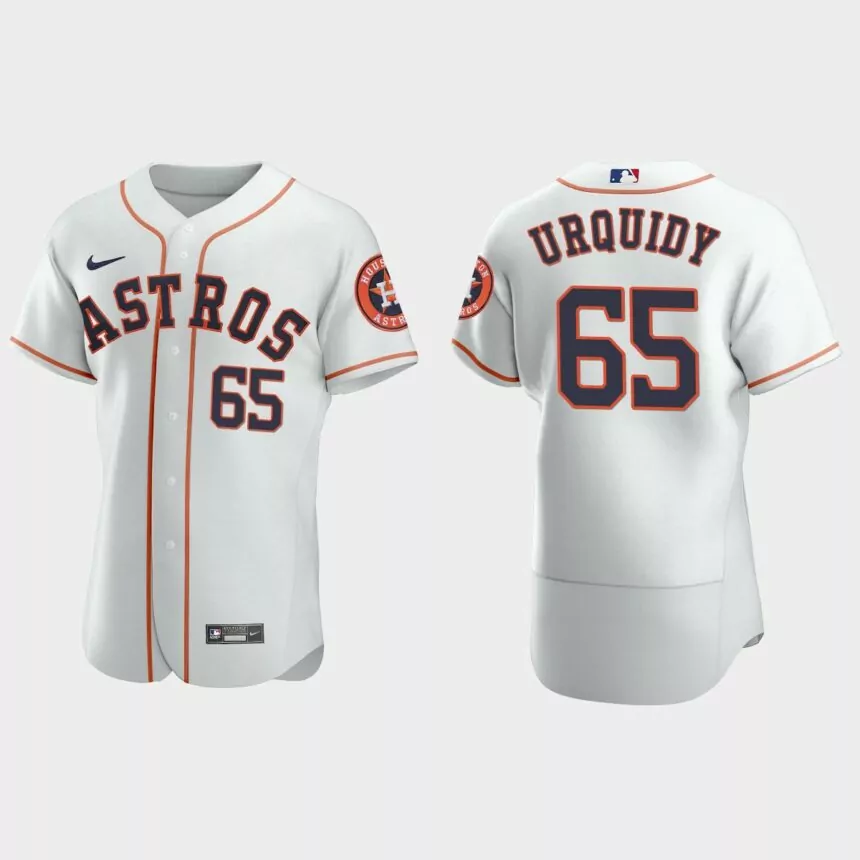Jose Urquidy #65 Houston Astros Authentic Home Jersey – White