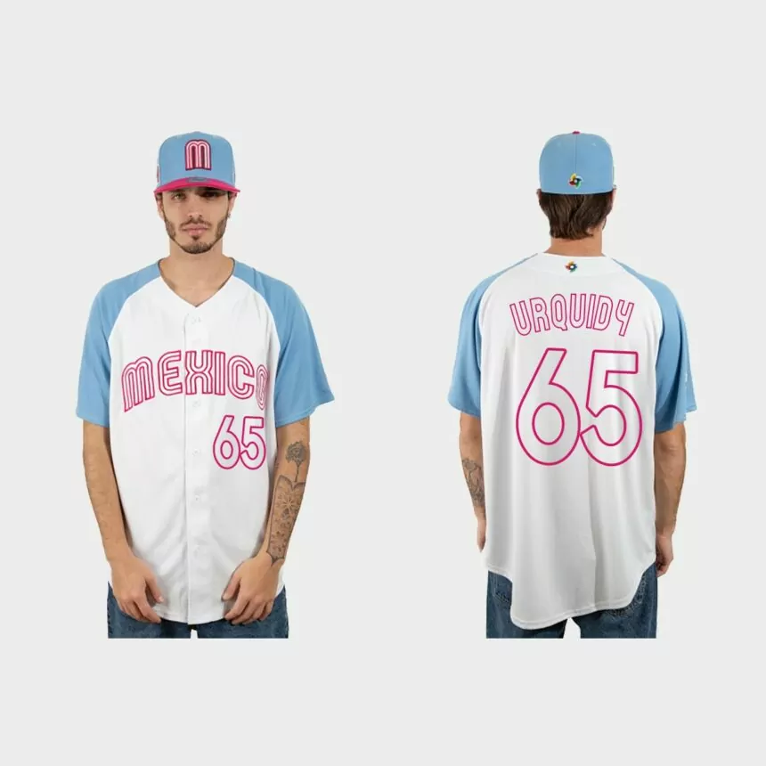 Jose Urquidy Mexico Baseball 2023 World Baseball Classic Jersey – White Blue