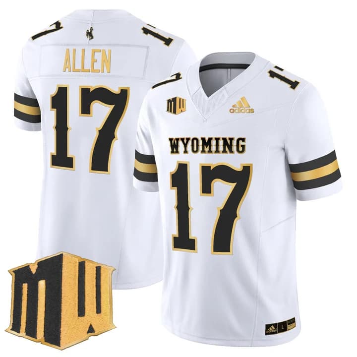 Josh Allen Wyoming Cowboys 'Retro Edition' Vapor Limited Jersey - JA 17 Patch     - All Stitched
