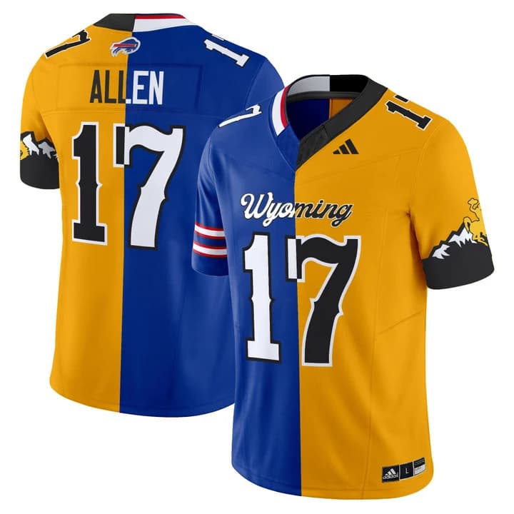 Josh Allen Wyoming Cowboys 'Retro Edition' Vapor Limited Jersey - JA 17 Patch   - All Stitched
