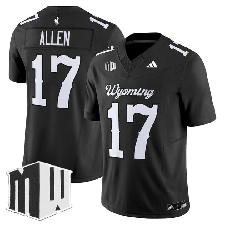 Josh Allen Wyoming Cowboys 'Retro Edition' Vapor Limited Jersey - JA 17 Patch -   All Stitched