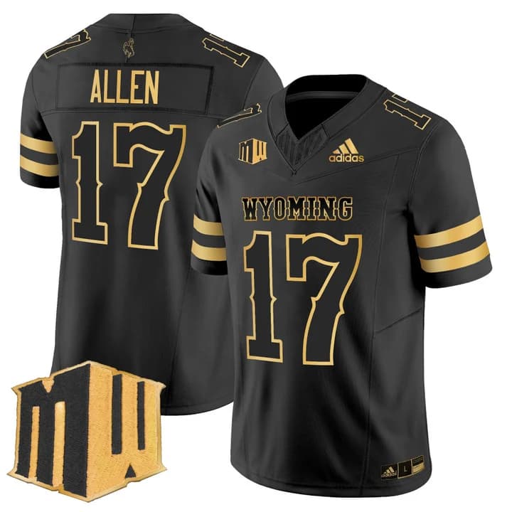 Josh Allen Wyoming Cowboys 'Retro Edition' Vapor Limited Jersey - JA 17 Patch - All    Stitched