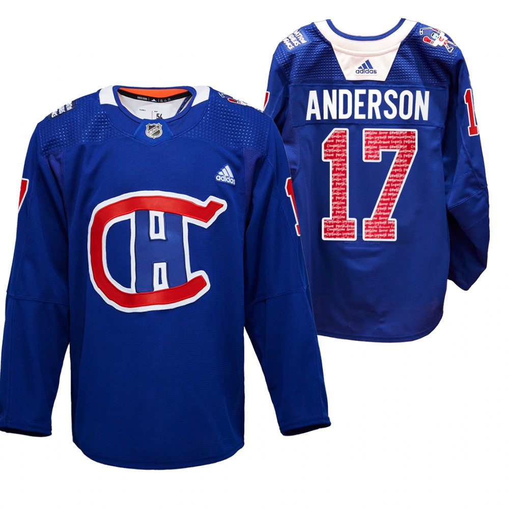 Josh Anderson Canadiens RadioTeleDON Jersey Royal Special Edition