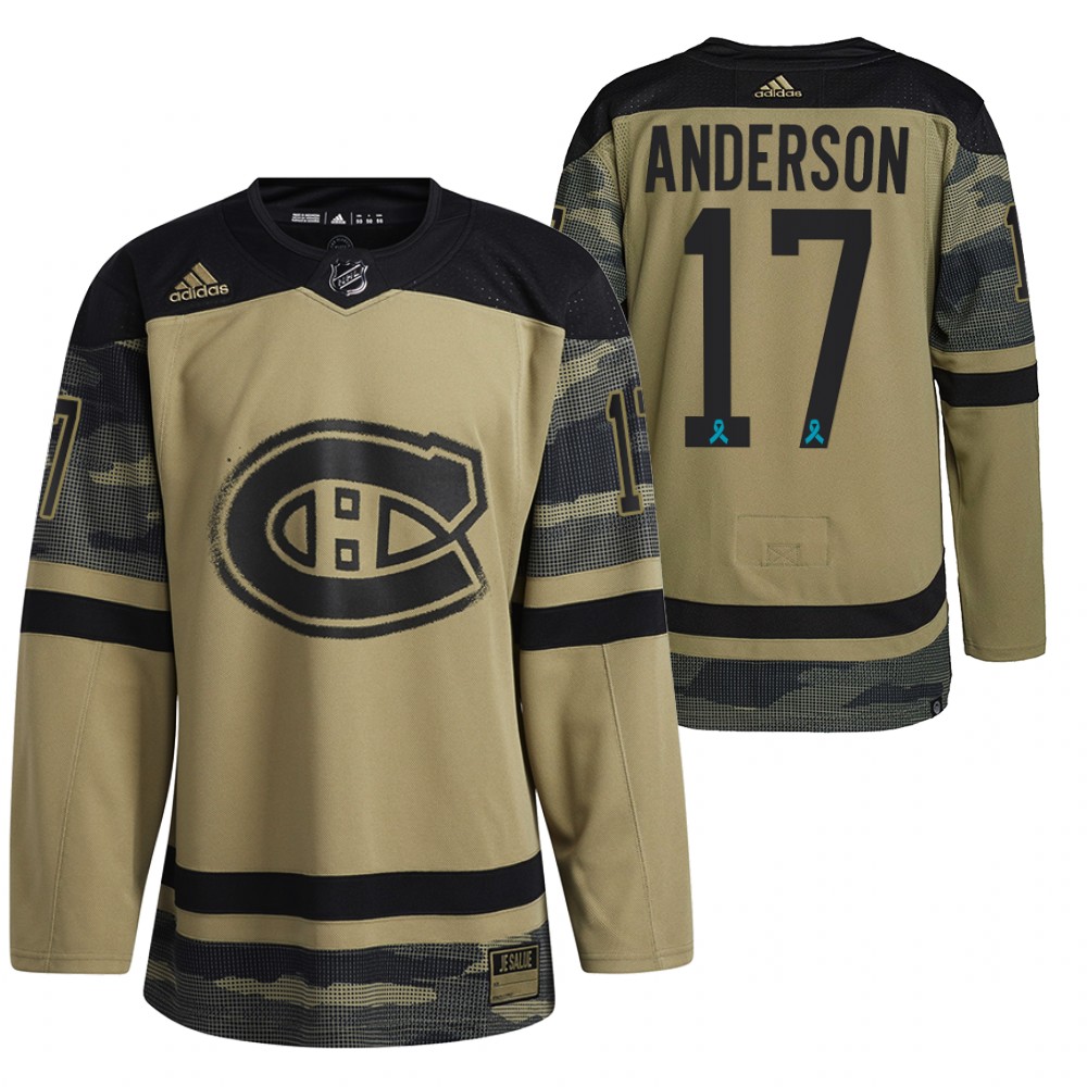 Josh Anderson Jersey Montreal Canadiens Canadian Armed Force Camo 2021 CAF Night