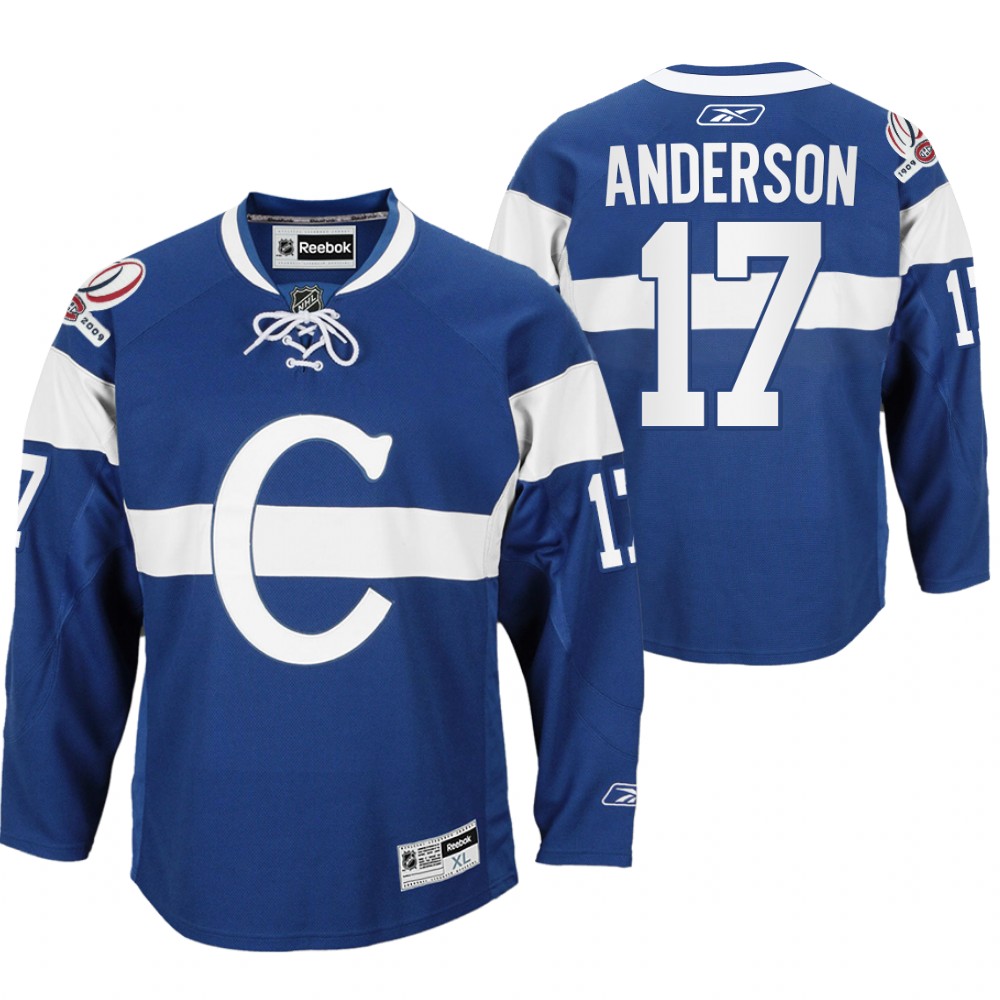 Josh Anderson Montreal Canadiens 100th Anniversary Celebration Blue Throwback Jersey