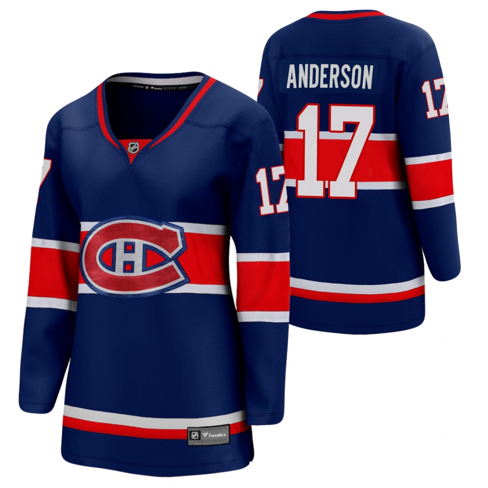 Josh Anderson Montreal Canadiens Reverse Retro Blue Women's Jersey Special Edition