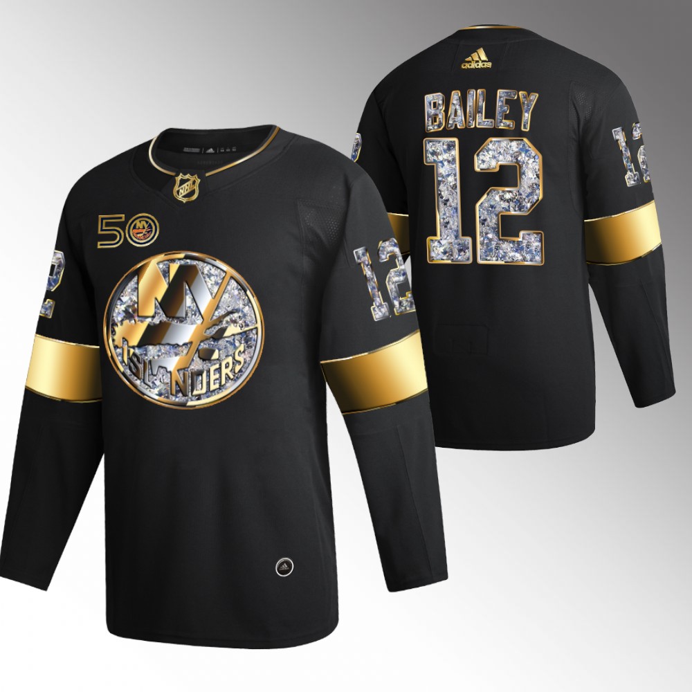 Josh Bailey Islanders #12 Black 50th Anniversary Golden Diamond Jersey