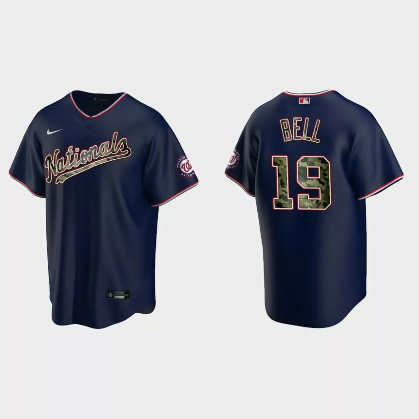 Josh Bell #19 Washington Nationals 2021 Memorial Day Jersey – Navy