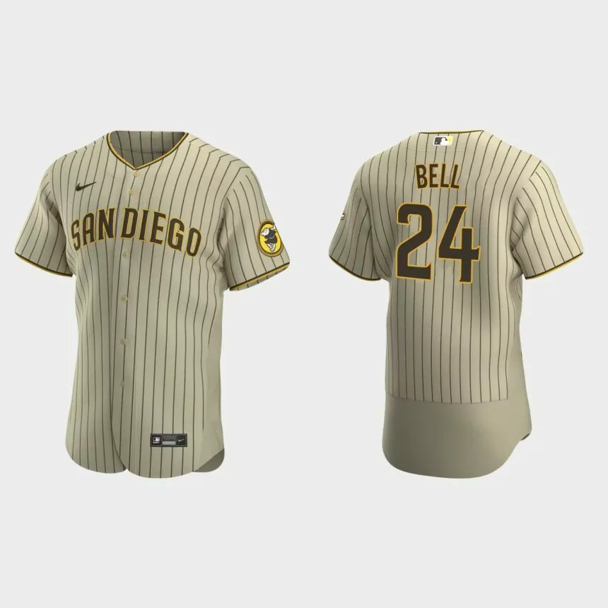 Josh Bell San Diego Padres Authentic Alternate Jersey – Tan Brown