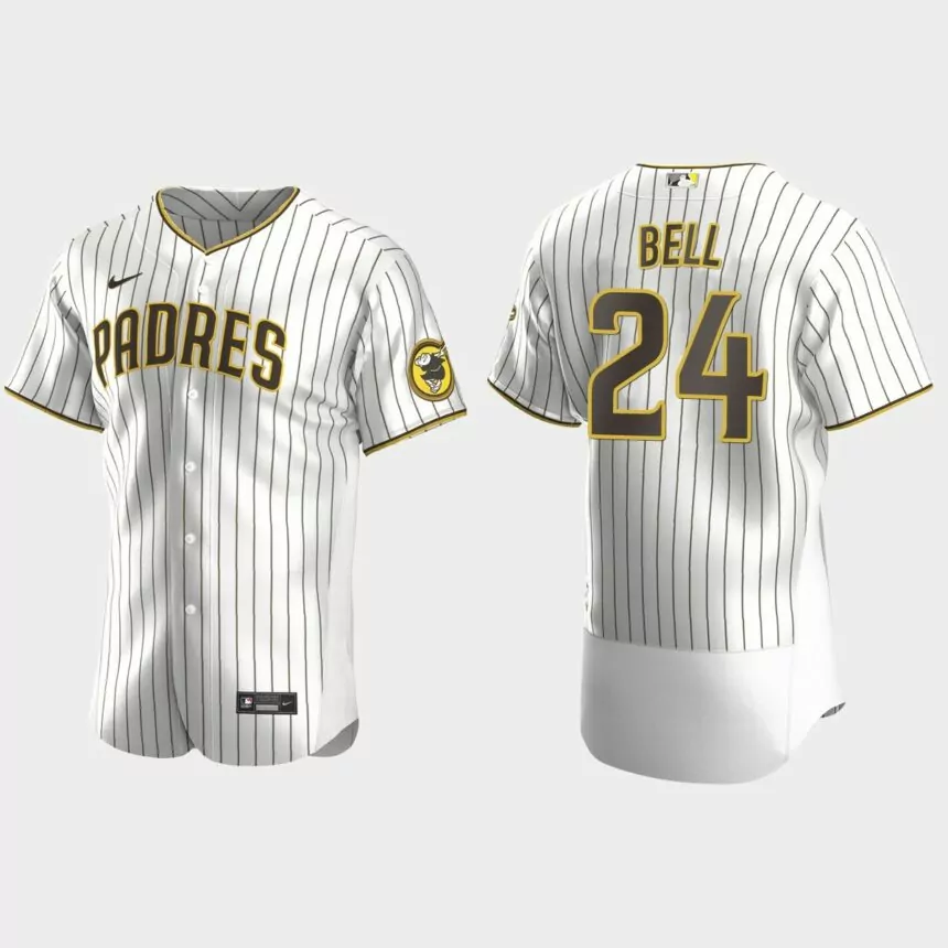 Josh Bell San Diego Padres Authentic Alternate Jersey – White Brown