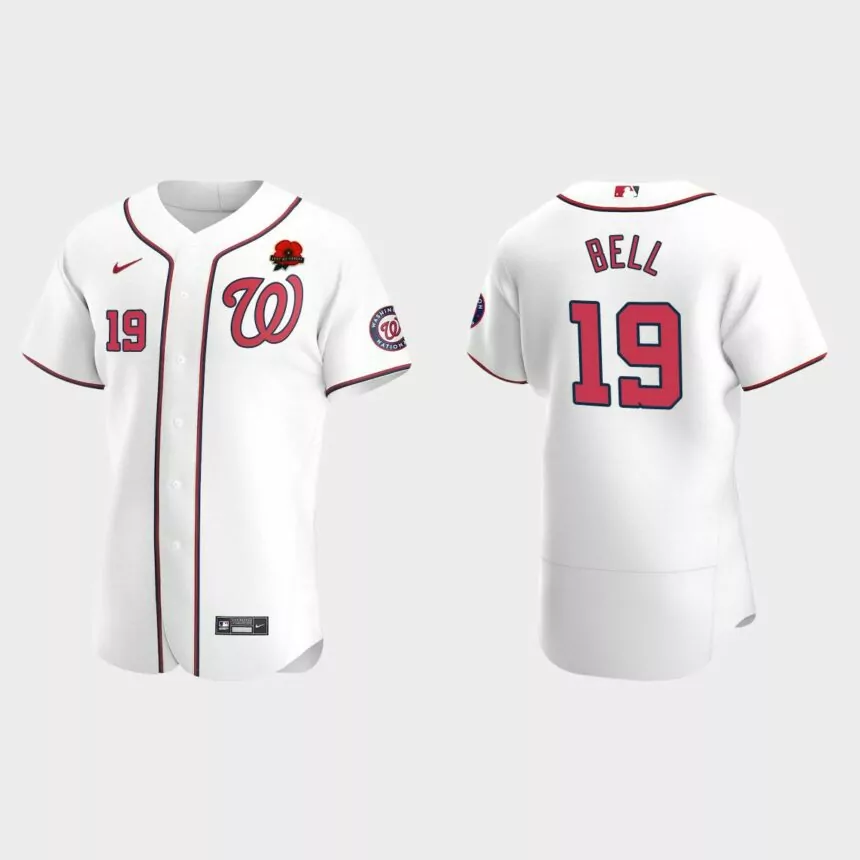 Josh Bell Washington Nationals 2021 Memorial Day Authentic Jersey – White