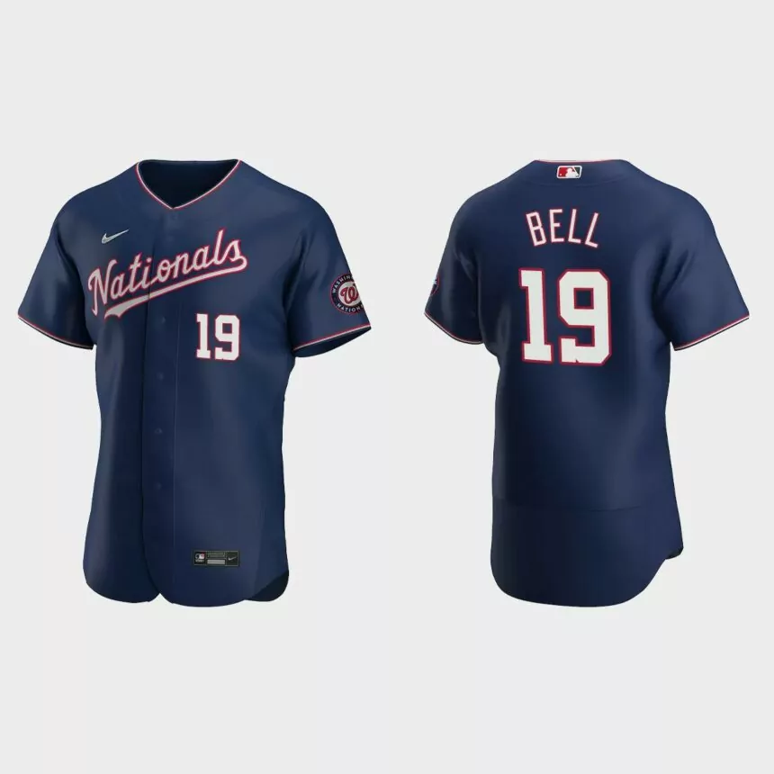 Josh Bell Washington Nationals Authentic Alternate Jersey – Navy