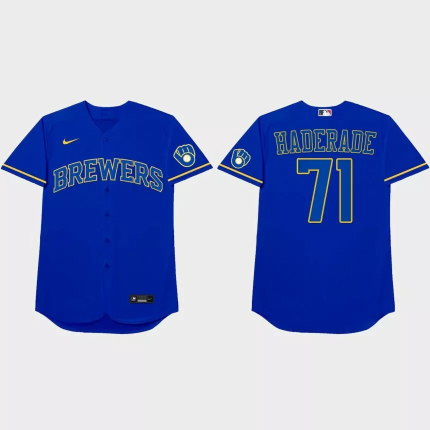 Josh Hader Nickname Brewers 2021 Players’ Weekend Haderade Jersey – Royal