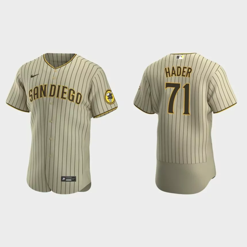 Josh Hader San Diego Padres Authentic Alternate Jersey – Tan Brown