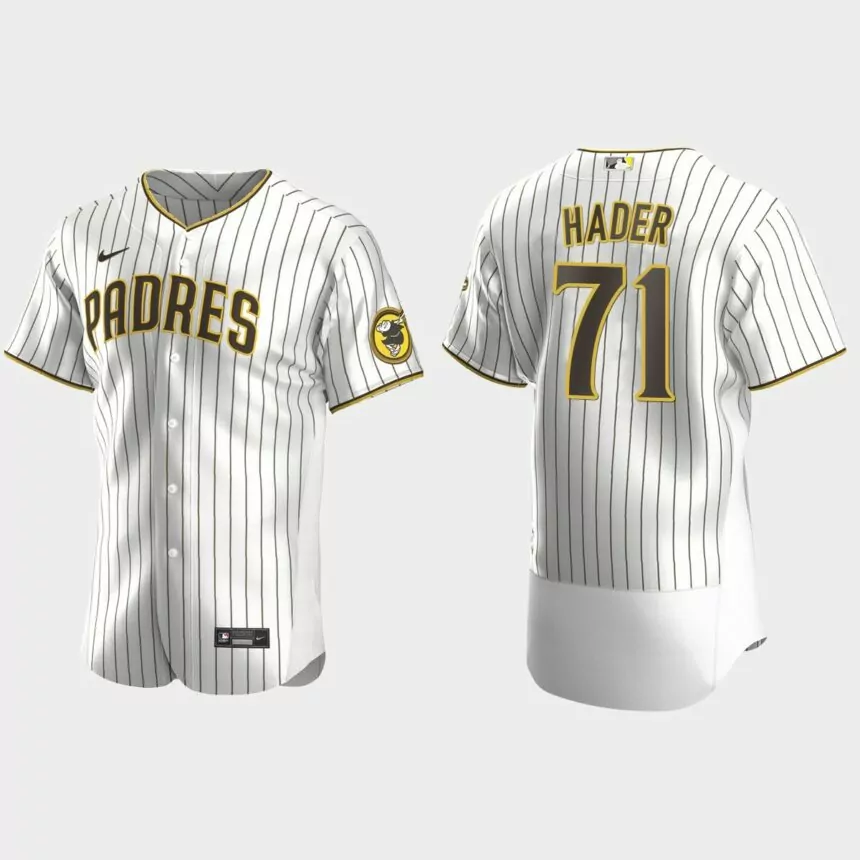 Josh Hader San Diego Padres Authentic Alternate Jersey – White Brown