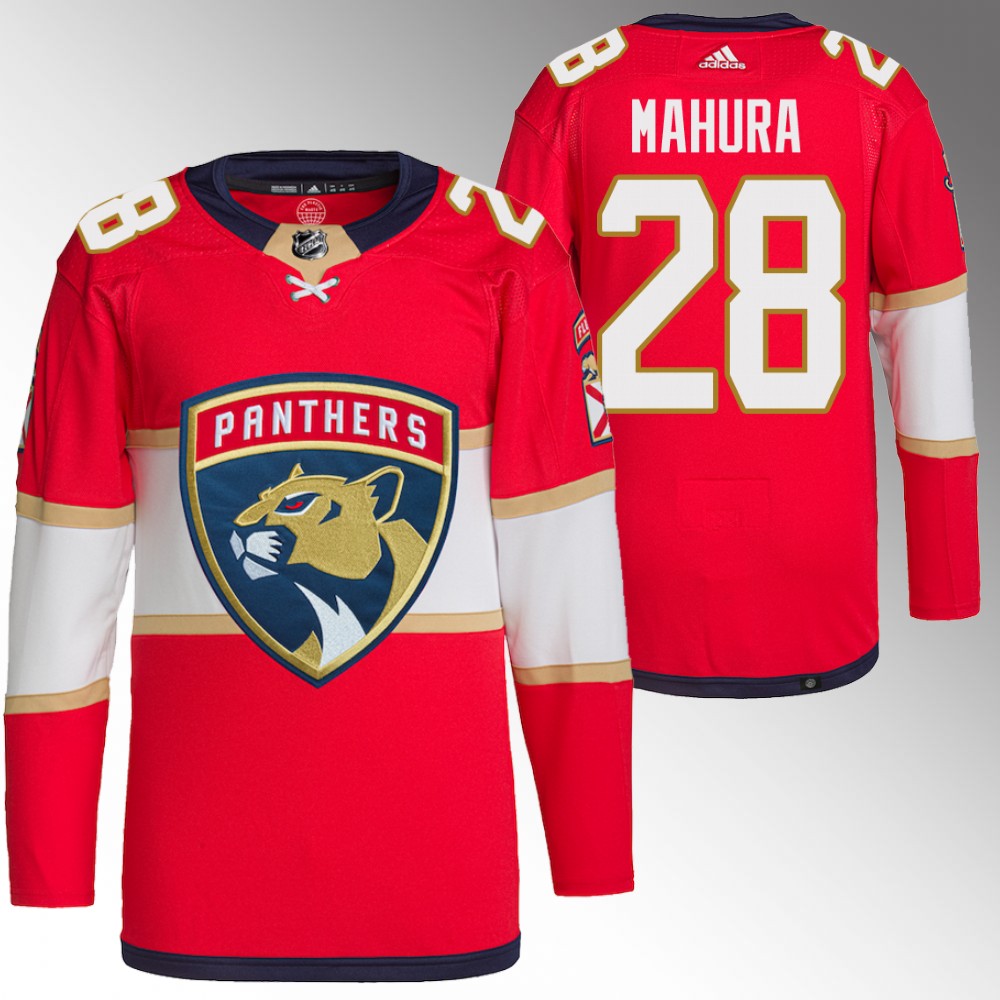Josh Mahura Florida Panthers Home Red Authentic Jersey