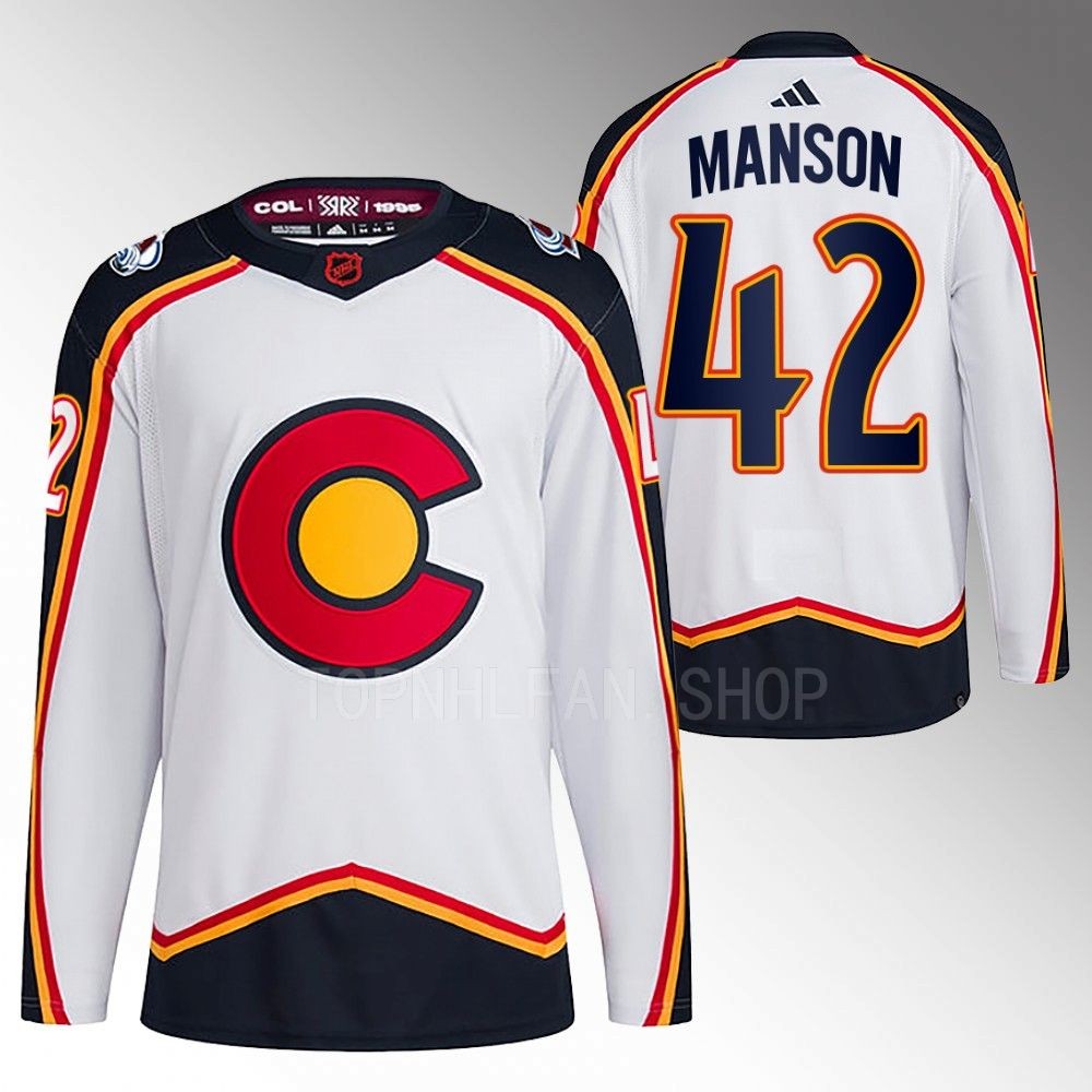 Josh Manson 2022 Colorado Avalanche White Reverse Retro 2.0 Authentic Primegreen Jersey