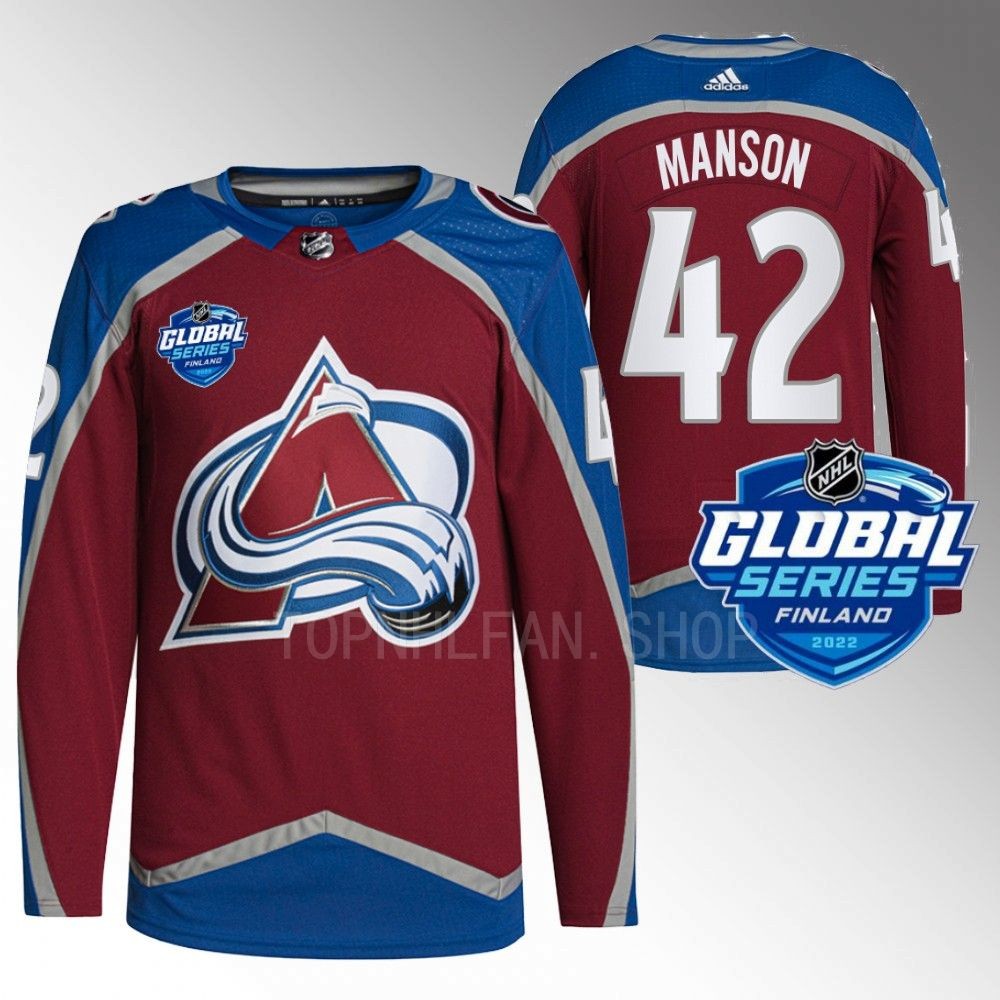 Josh Manson Colorado Avalanche Burgundy 2022 NHL Global Series Authentic Jersey