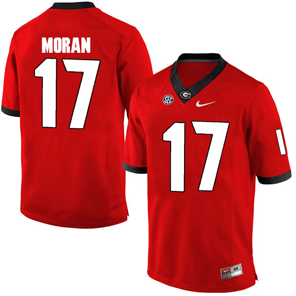 Josh Moran Georgia Bulldogs Men's Jersey - #17 NCAA Red Limited Home