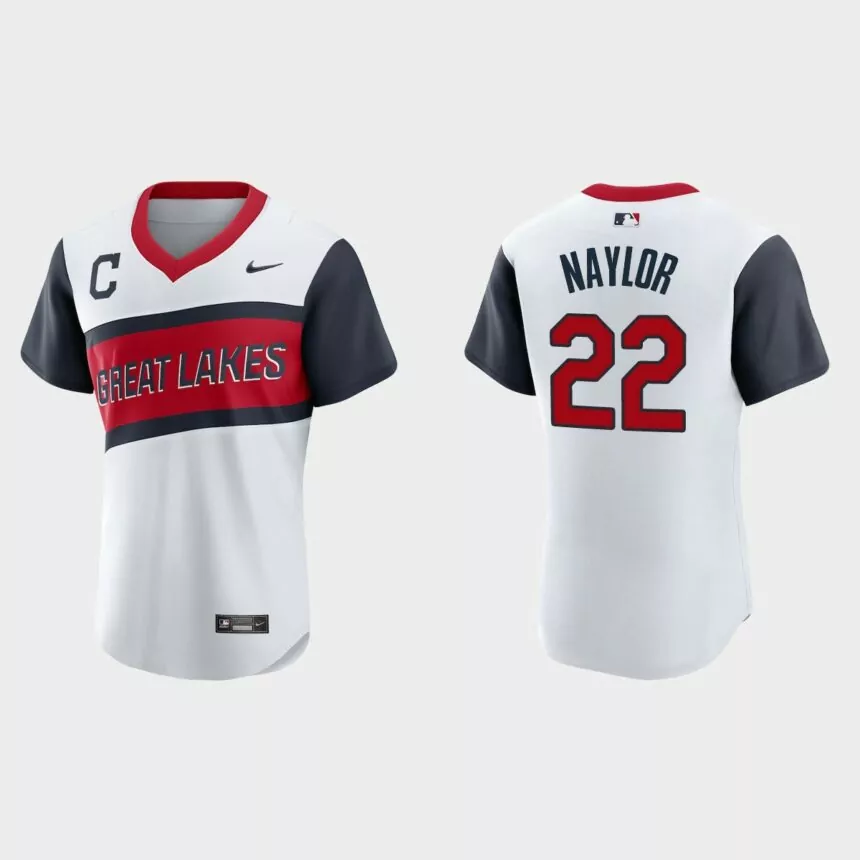 Josh Naylor Cleveland Indians 2021 Little League Classic Home Authentic Jersey – White
