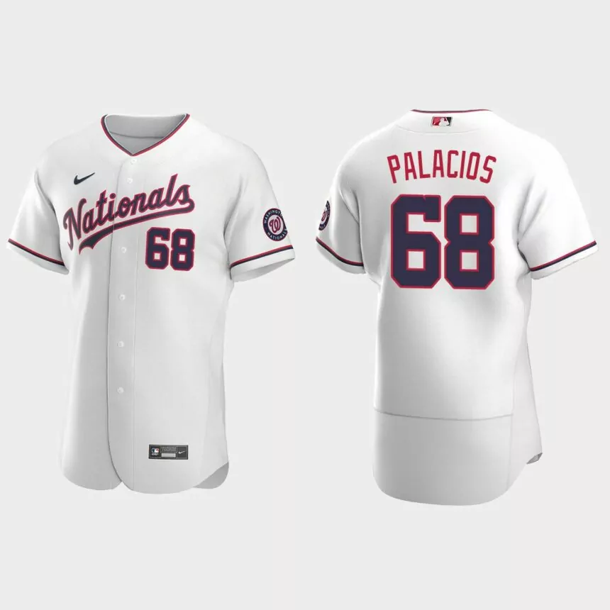 Josh Palacios Washington Nationals Authentic Jersey – White