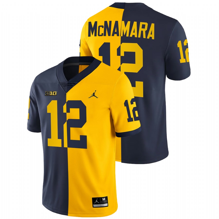 Josh Ross Michigan Wolverines Navy Maize 2021-22 Split Edition College Football Jersey