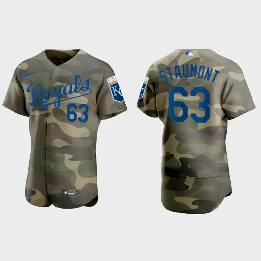 Josh Staumont Kansas City Royals 2021 National Armed Forces Day Authentic Jersey – Camo