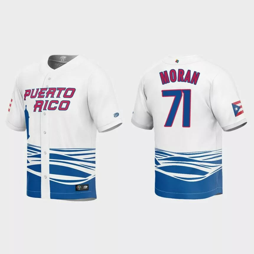 Jovani Moran Puerto Rico Baseball 2023 World Baseball Classic Jersey – White