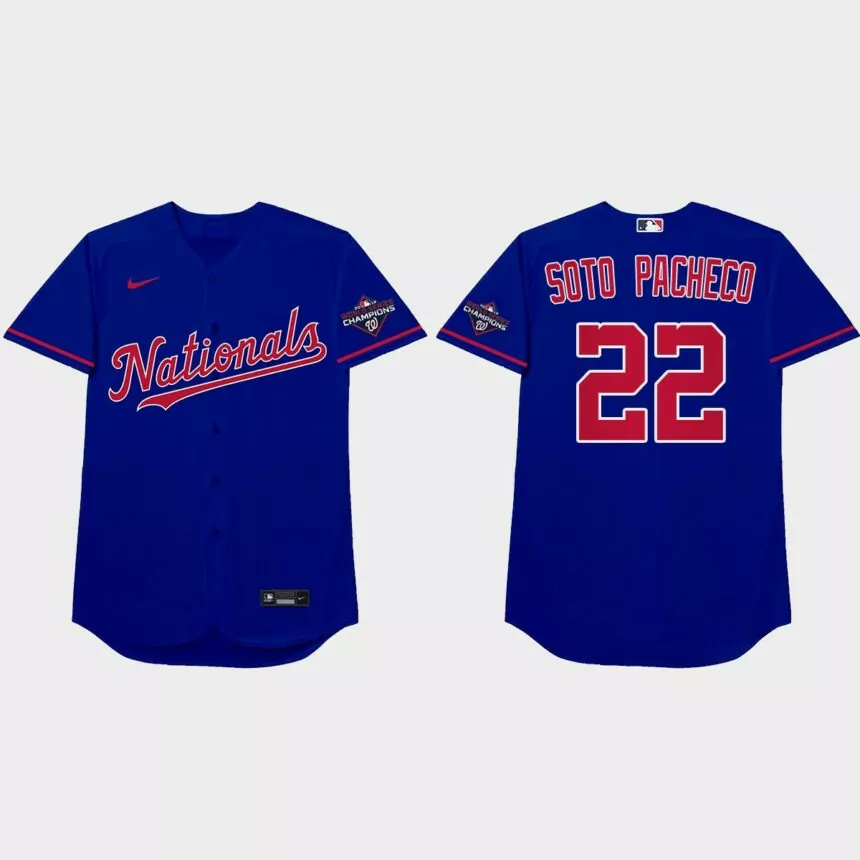 Juan Soto 2021 Players’ Weekend Soto Pacheco Nickname Jersey – Royal