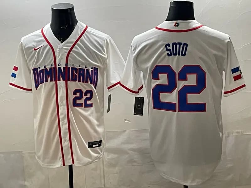 Juan Soto Dominican Republic Baseball Nike 2026 World Baseball Classic Road Stadium  Jersey