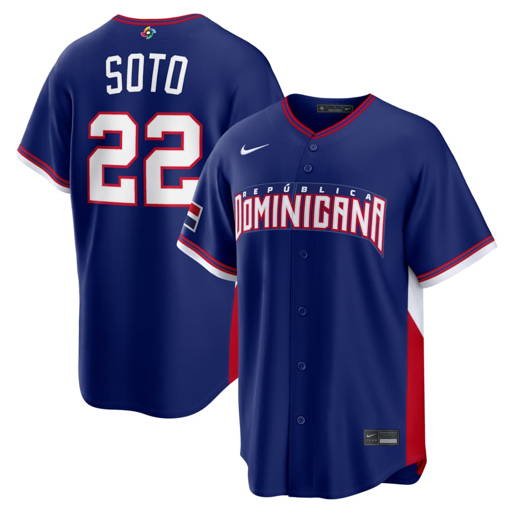 Juan Soto Dominican Republic Baseball Nike 2026 World Baseball Classic Road Stadium Jersey - Royal