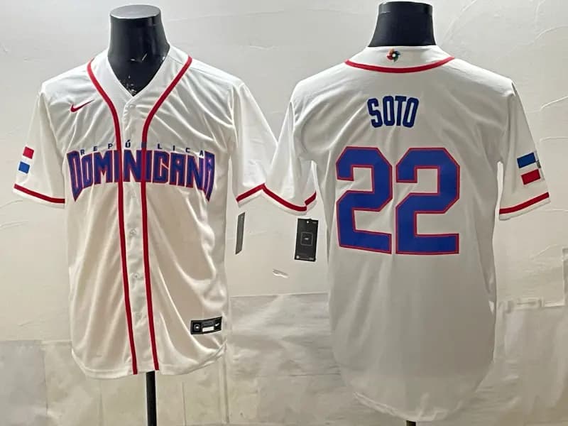 Juan Soto Dominican Republic Baseball Nike 2026 World Baseball Classic Road Stadium Jersey