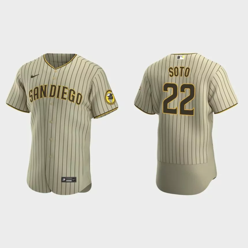 Juan Soto San Diego Padres Authentic Alternate Jersey – Tan Brown