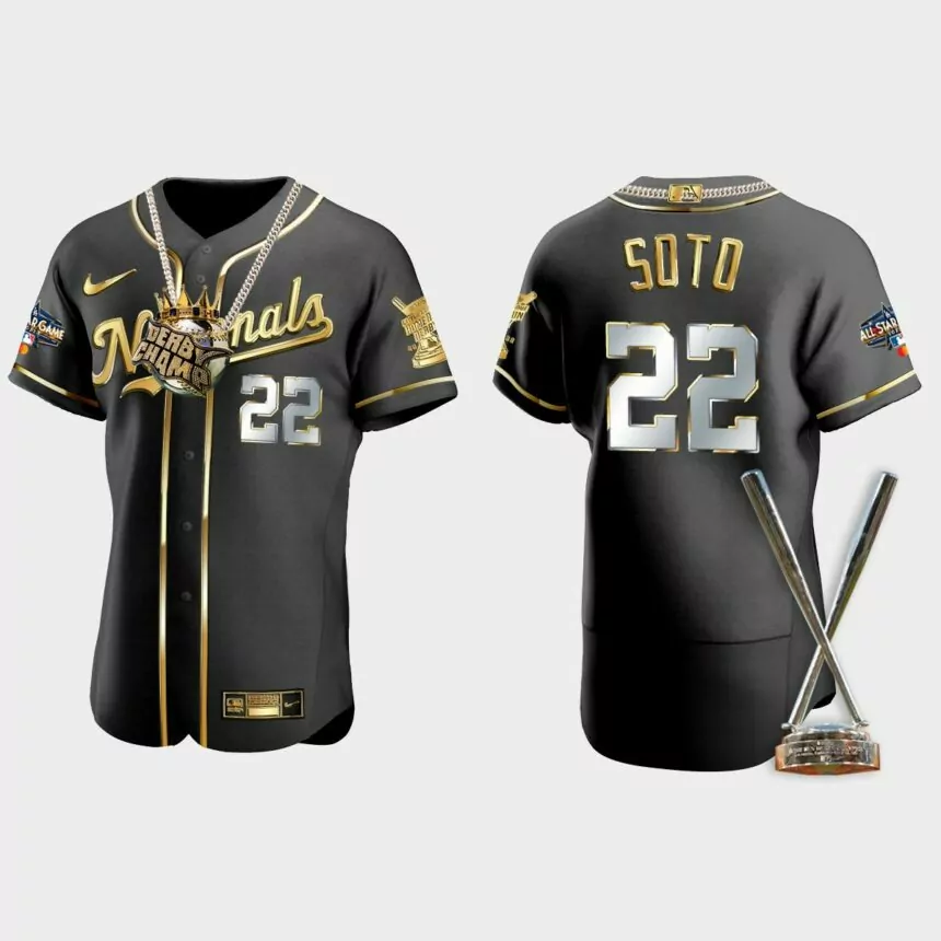 Juan Soto Washington Nationals 2022 Home Run Derby Champ Jersey – Black Gold