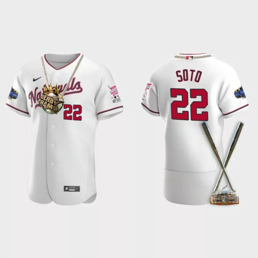 Juan Soto Washington Nationals 2022 Home Run Derby Champ Jersey – White