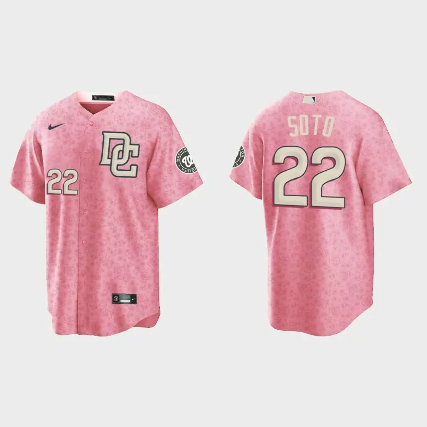 Juan Soto Washington Nationals City Connect Special Edition jersey – Pink