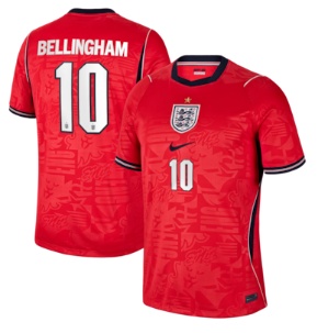 Jude Bellingham England National Team Nike 2026 Away Stadium Replica Jersey - Red